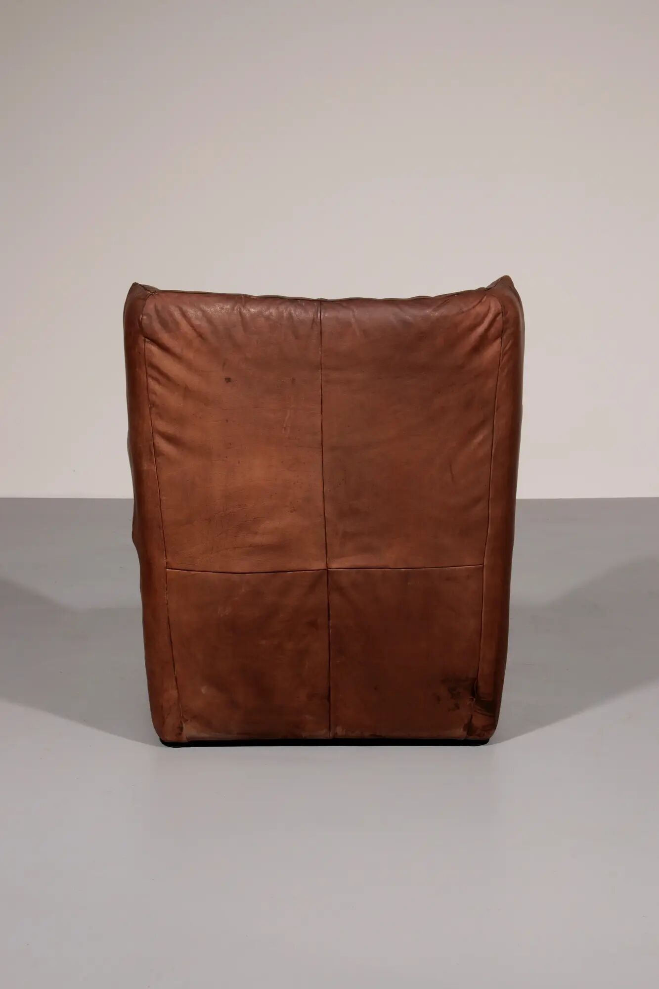Patinated leather armchair by Gerard van den Berg for Montis, Netherlands, 1970s