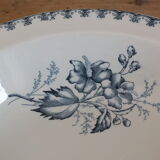 Round hollow dish Sarreguemines U&C Vega - 19th century floral decoration