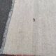Vintage beige handwoven wool rug 175x235.