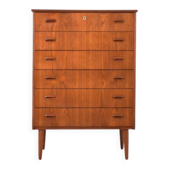 Mid-Century Danish Teak Chest of Drawers, 1960s.