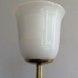 Brass and opaline lamp