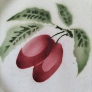 4 assiettes à dessert fruits d’été vintage