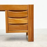 Solid elm desk by Roland Haeusler for Maison Regain