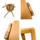 Lot de 4 chaises empilables en bois Danish Design Mid Century Chaise en bois Streben Vintage Skandi