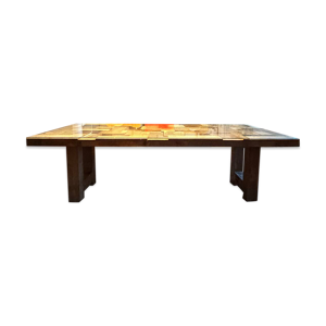 Magnifique table en bois - verre