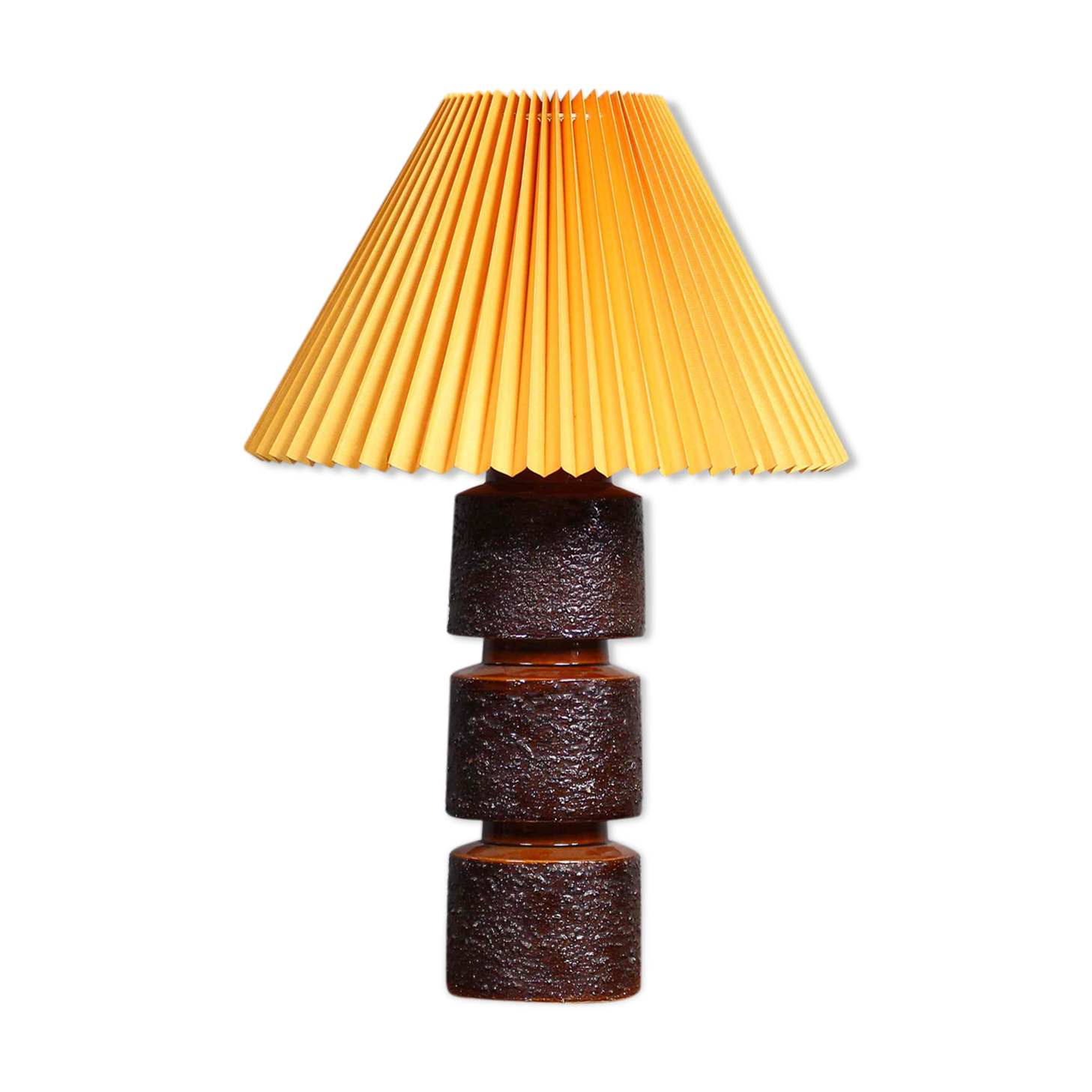 Lampe en céramique brutaliste années 1970