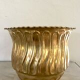 Vintage brass pot cover