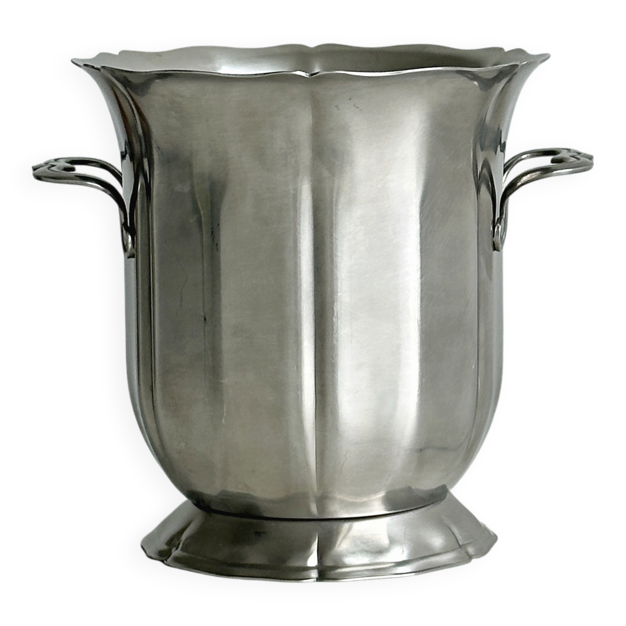 Vintage matte stainless steel ice bucket