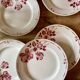 Lot de 6 assiettes plates vintage, modèle Gilbert de Moulin des Loups