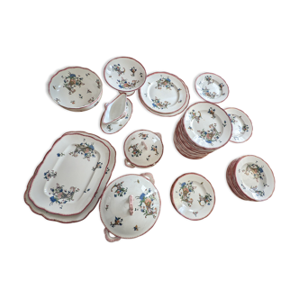 Table service earthenware Sarreguemines 1928 67 pieces