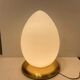 Opaline glass egg table lamps, set of 2