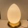 Opaline glass egg table lamps, set of 2