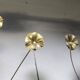 Pair of double flower bouquet sconces in brass 1960