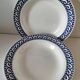 Ensemble 4 assiettes creuses vintage bleu marine