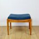 Stool seat navy blue structural fabric Art Deco - 2 pieces available