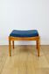 Stool seat navy blue structural fabric Art Deco - 2 pieces available