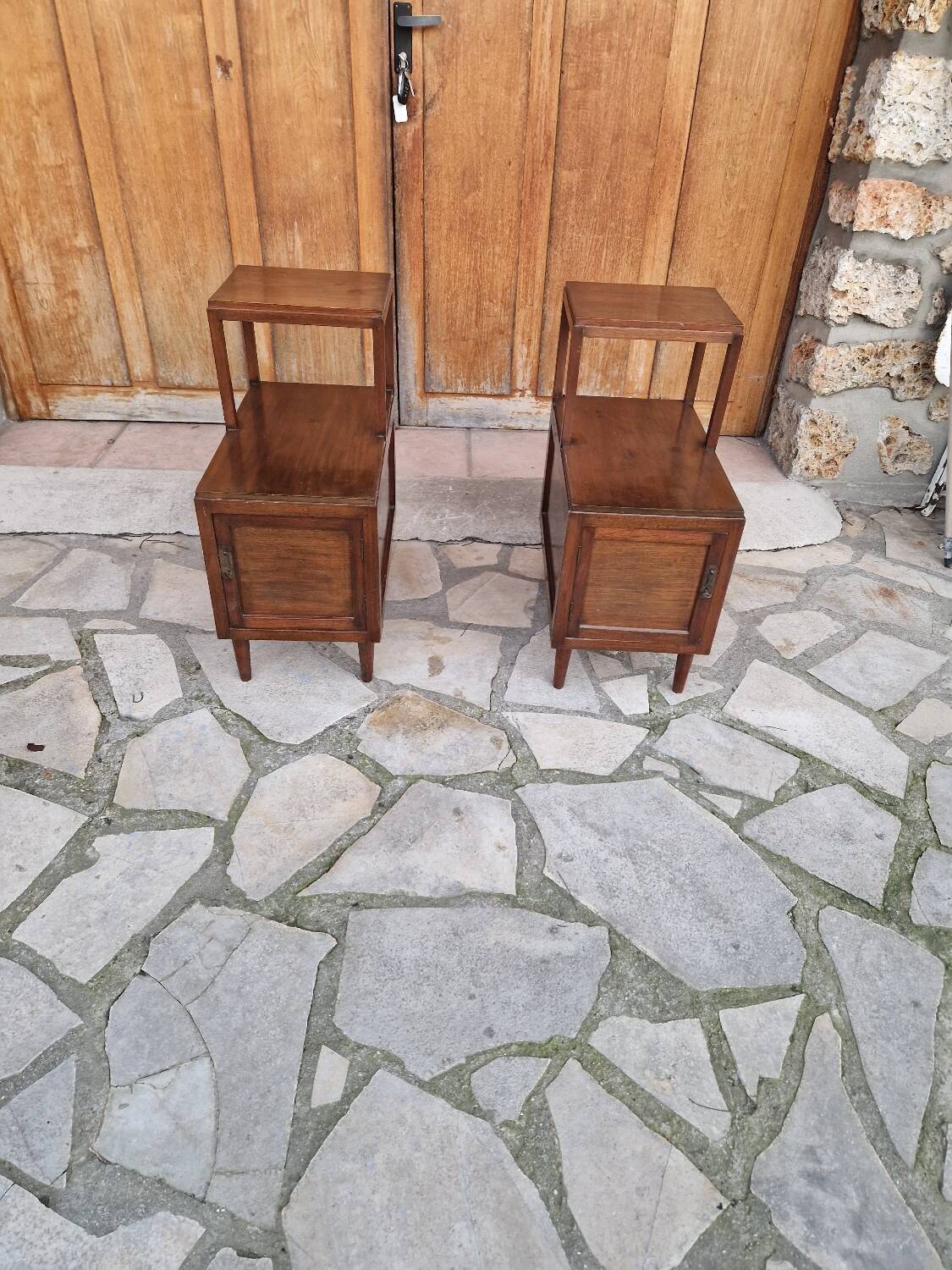 2 bedside tables from the 1950s