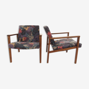 Set de 2 fauteuils scandinave en teck Suède 1960