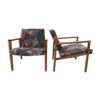 Set of 2 Scandinavian teak armchairs Sweden 1960