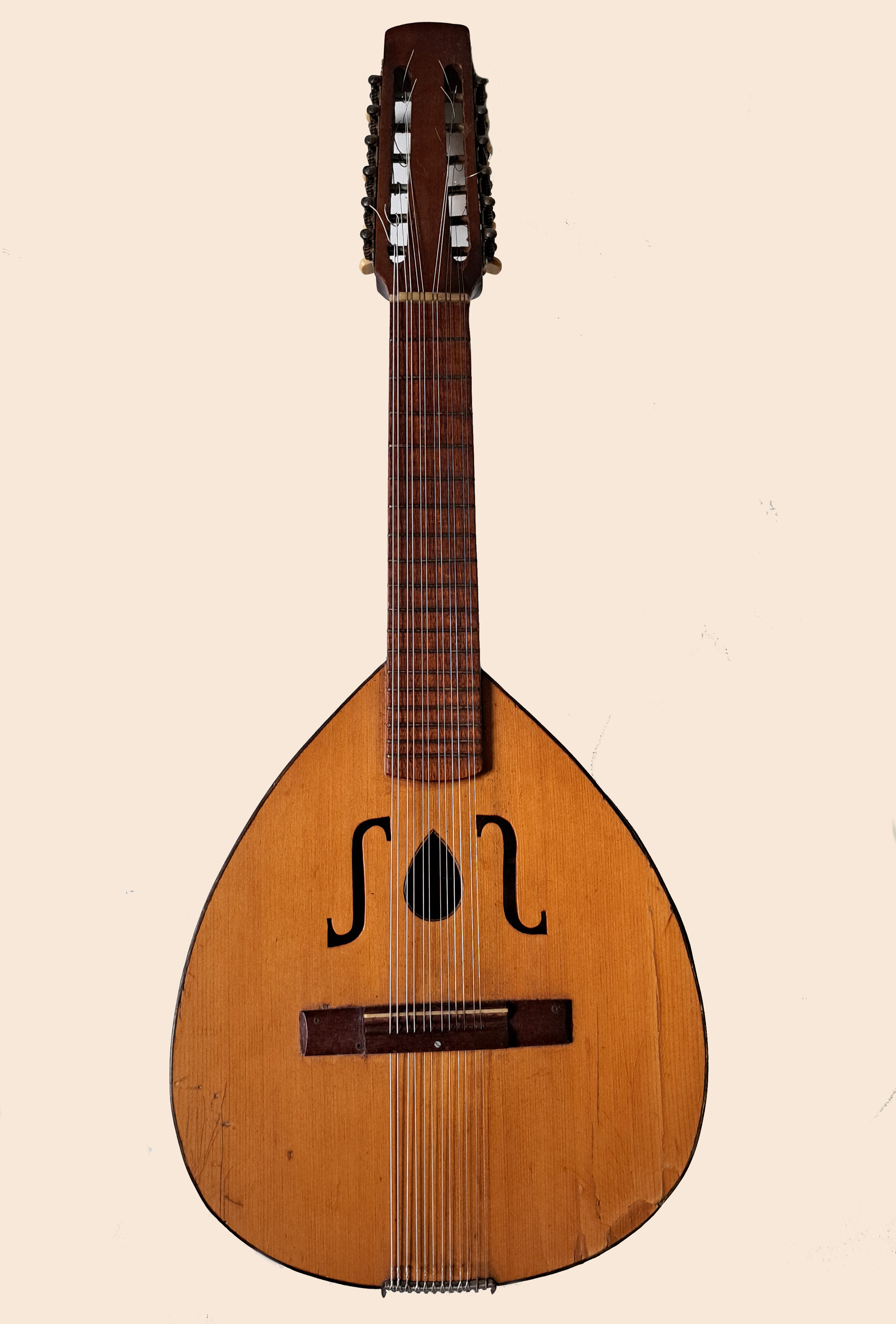 Antique instrument castellano laùd 12 strings (bandurria) - spain 1960s