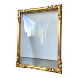 Cadre Art Nouveau Antique en bois doré mesures 26,5 cm x 20 cm Verre convexe