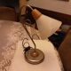 Vaf cinquanta italy table lamp iron chrome wood and glass