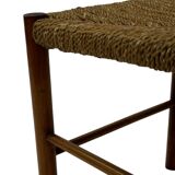 Vintage Stool Danish Papercord Rope Stool Mid Century Ottoman