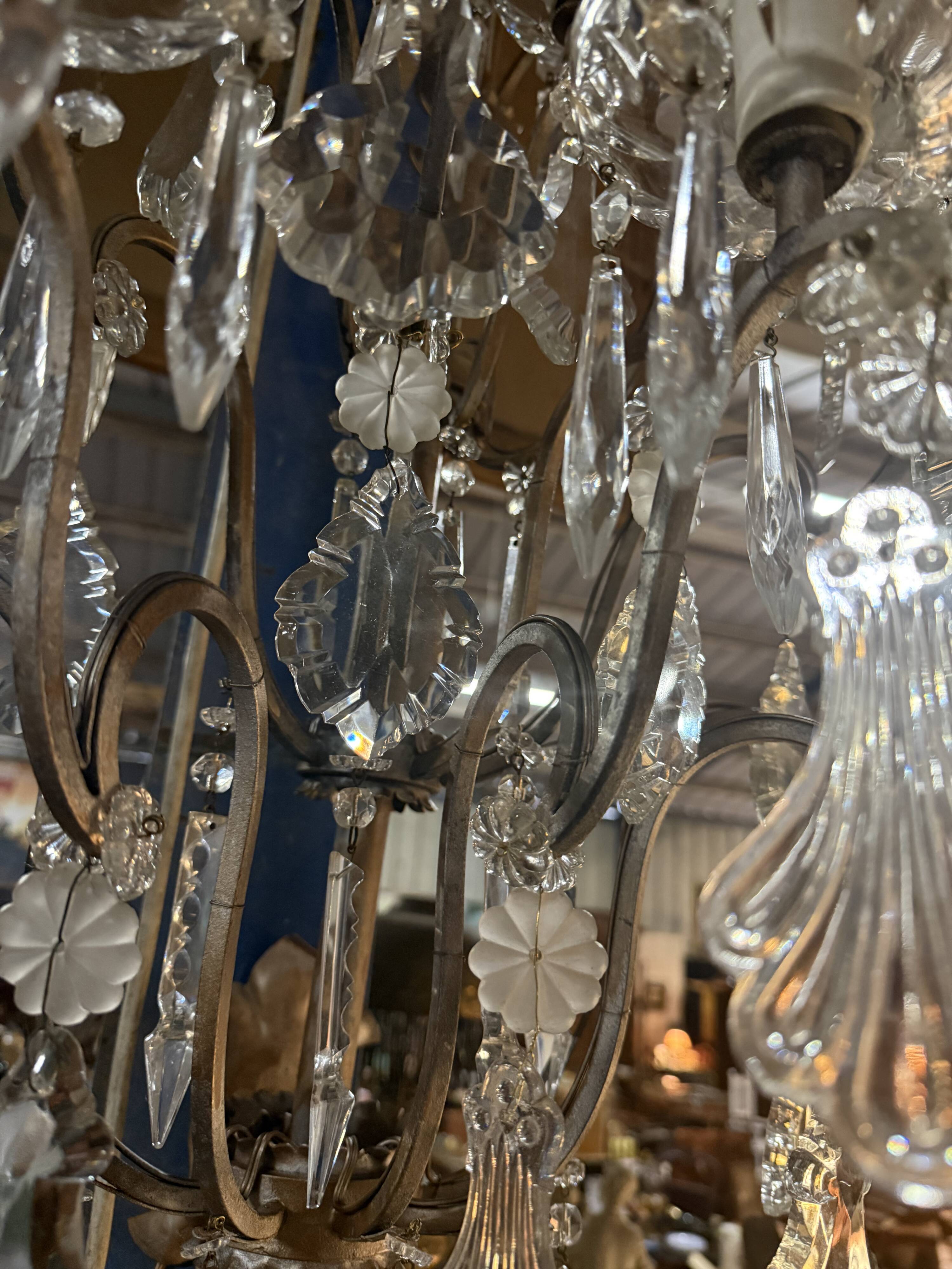 Bronze-colored wall light with 12 lights