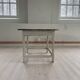 19th-century primitive Swedish side table in folk art.