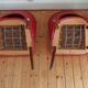 Paire de chaises vintage rouge