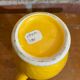 Antique Vase with Handles Yellow Ceramic Vintage Decoration #C605