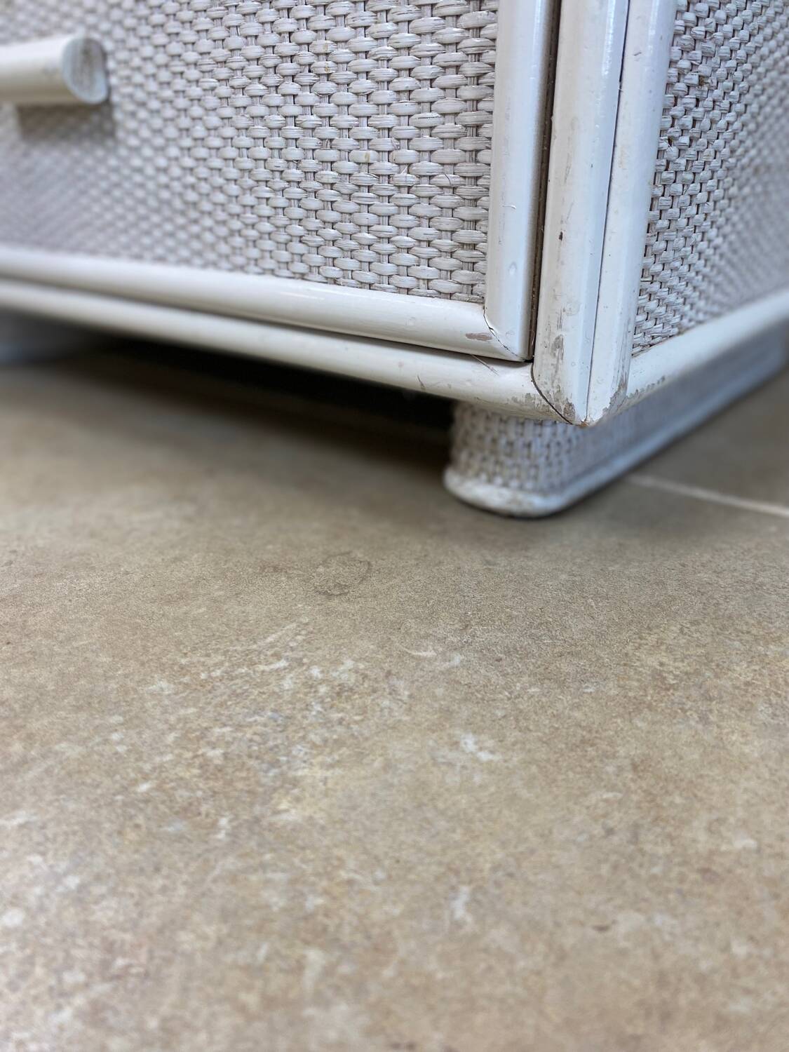 Vintage wicker chest of drawers