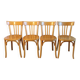 Set 4 chaises de bistrot Baumann bois clair