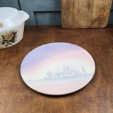 Salins France trivet – pastel village decor – rare vintage model