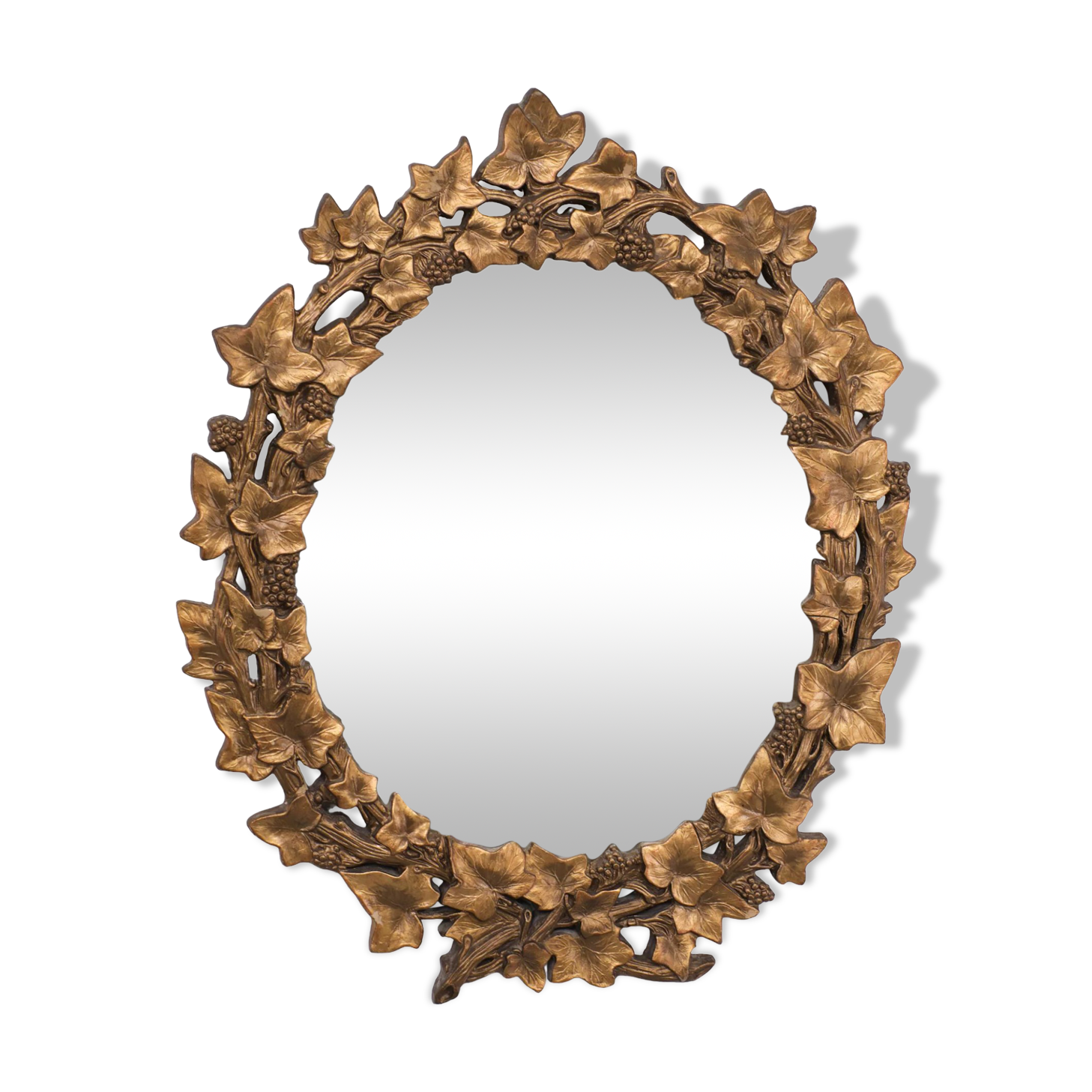 Artisona England Grape Leaf Mirror 50x61cm 1970s