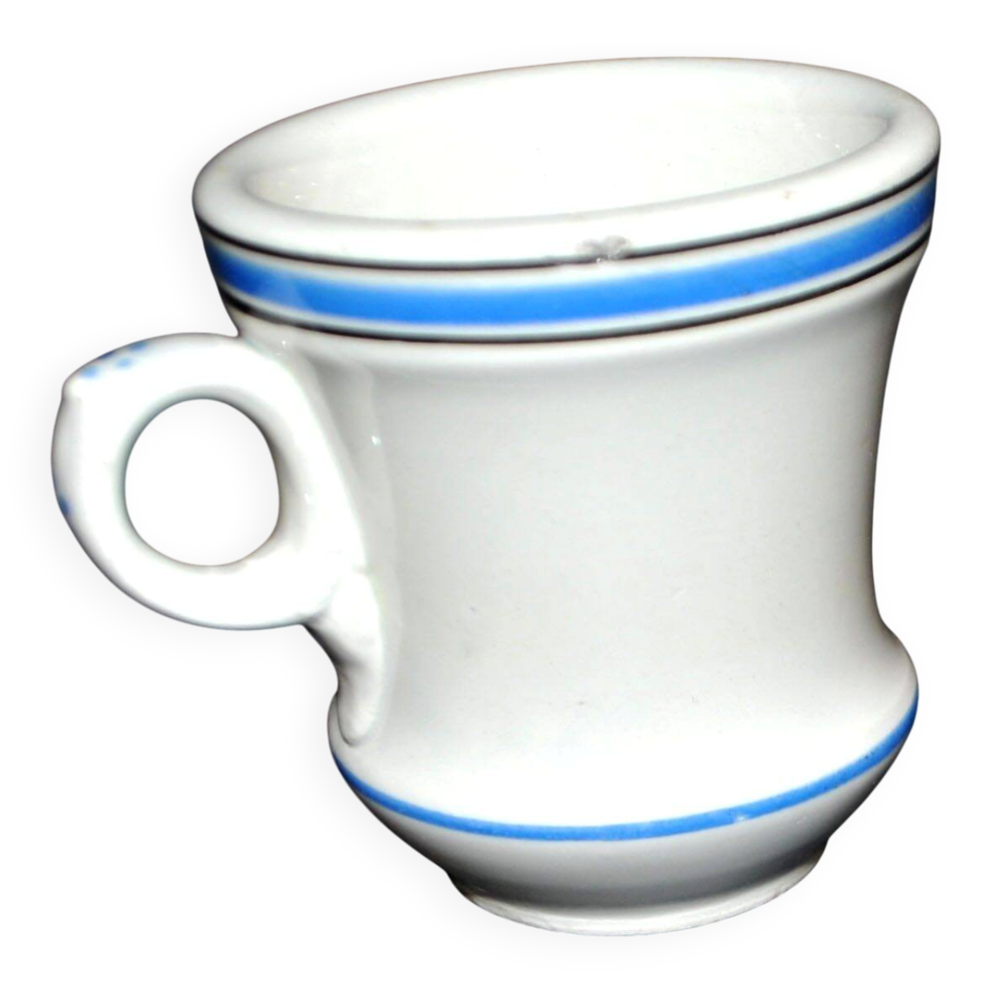 Sarreguemines coffee cups brulot in opaque china bistro.