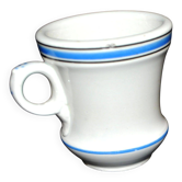 Sarreguemines coffee cups brulot in opaque china bistro.