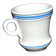 Sarreguemines coffee cups brulot in opaque china bistro.