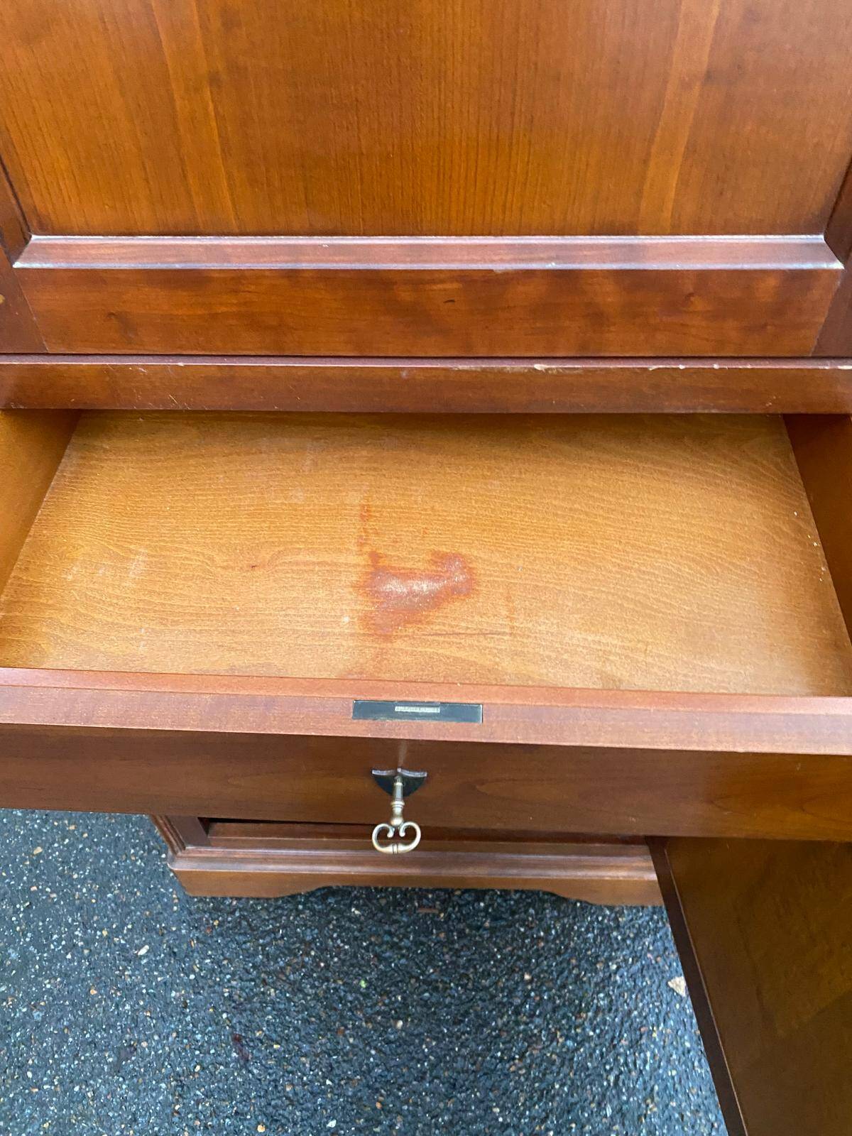 Louis Philippe style solid wood barn wardrobe from the 20th century.