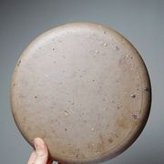 Vintage condiment service in glazed pyrite stoneware, artisanal Baudat La Borne style.