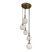 Suspension doré vintage cascade 70