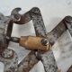 Old zigzag pickled brass corkscrew 60s