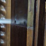 Buffet library two-body antique carved wooden.