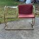 Vintage brass bench, 1960s