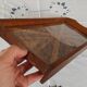 Antique rectangular tray in art deco marquetry wood