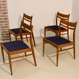 Set of 4 vintage Scandinavian chairs in oak year 60 Ref. Marcel.