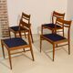 Lot de 4 chaises vintage scandinaves en chêne année 60  Ref. Marcel.