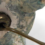 Vintage table lamp, lava ceramic
