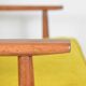 Fauteuil original "FOX", Pologne années 1970, entièrement restauré, jaune