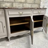 Regency style sideboard with red marble